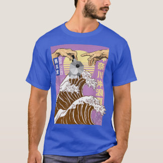 T-shirt Rétro Otaku Vaporwave Kanji Michelangelo Japon wav