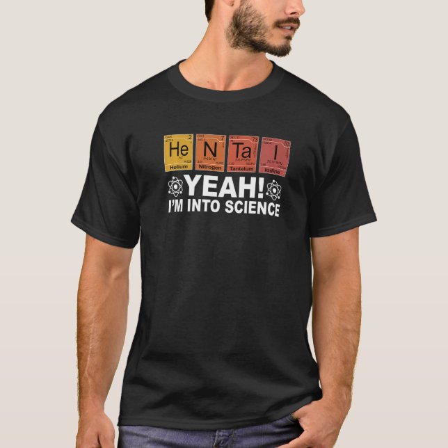 T-shirt Rétro Oui Je suis dans Science Hentai Tableau Péri (Devant)