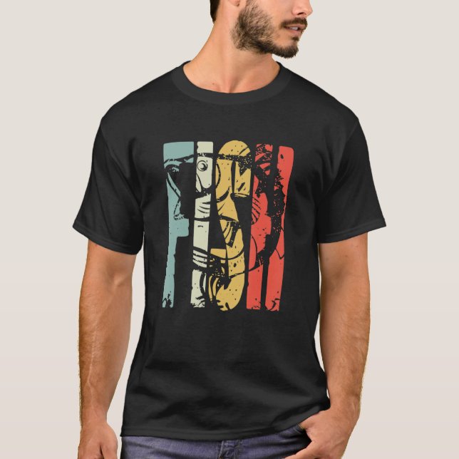 T-shirt Retro Outdoor Big Bass Fish - Fisherman, Men, Wome (Devant)