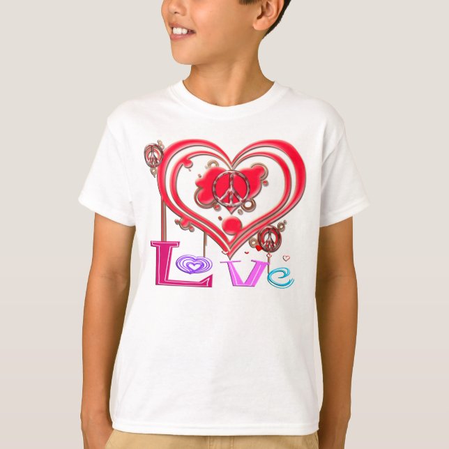 T-shirt Rétro paix et amour (Devant)