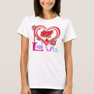 T-shirt Rétro paix et amour