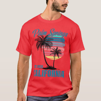 T-shirt Rétro Palm Springs Californie ambiance de plage ét