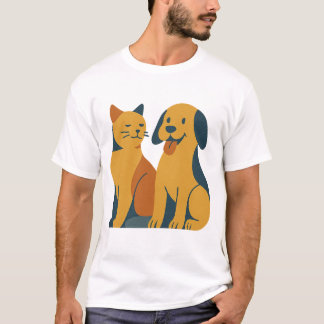 T-shirt Retro Pals pour animaux de compagnie - Mi-Siècle C