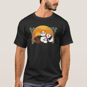 T-shirt Retro Panda Ours Animal Retro Vintage