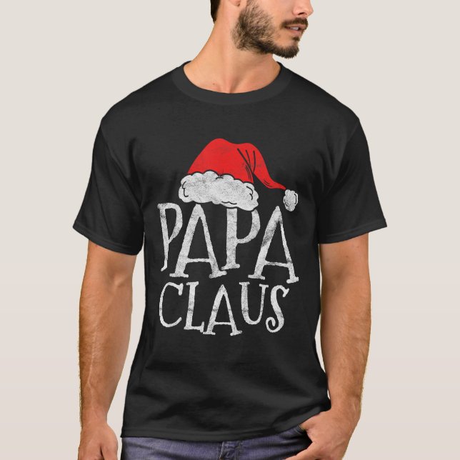 T-shirt Retro Papa Claus Gift Funny Christmas Santa Costum (Devant)