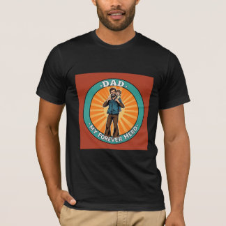T-shirt Rétro "Papa - Mon héros de l'histoire" | D du père