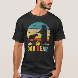 T-shirt Retro Papa Ours Correspondant Famille Mignonne Our