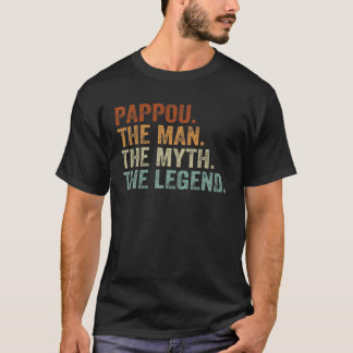 T-shirt Retro Pappou L'Homme Mythe Légende Papa Grandpa Gr