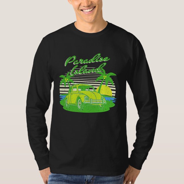T-shirt Retro Paradise Island Spring Break (Devant)