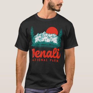 T-shirt Retro Parc National Denali Vintage 80S