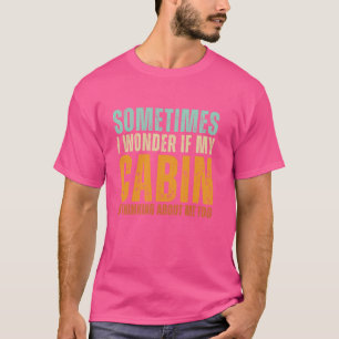 T-shirt Retro Parfois Je Me Demande Mountain Funny Cabine 
