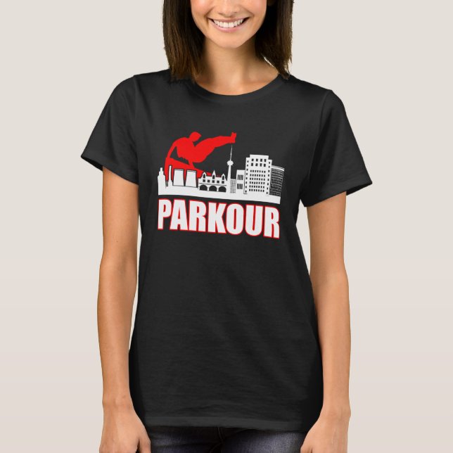 T-shirt Retro Parkour Sport Climbing Bouldering Parkour (Devant)