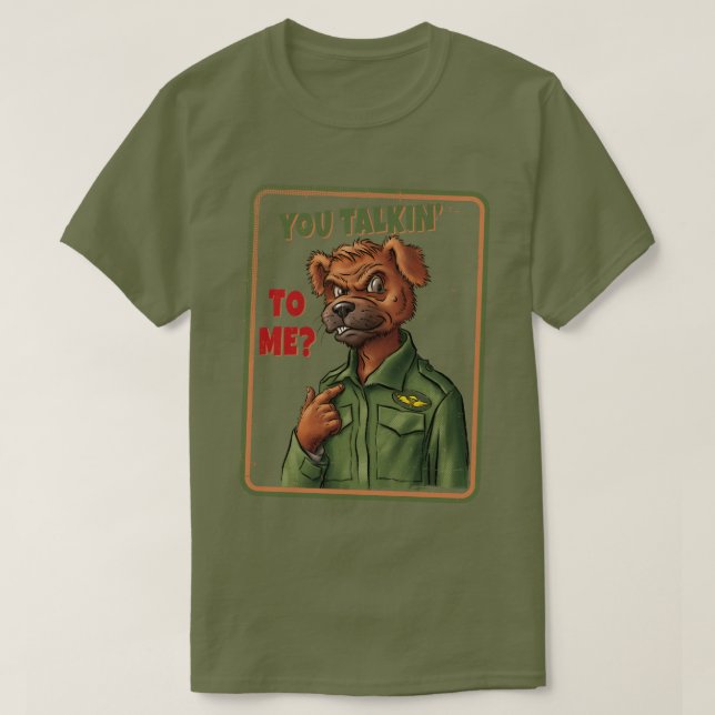 T-shirt Retro Parody Dog – You Talkin’ to Me? (Design devant)