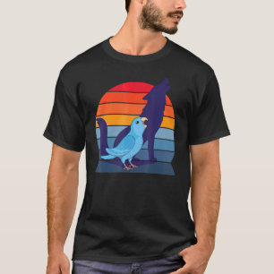 T-shirt Retro Parrot I Howling Wolf I hurle Blue Parro