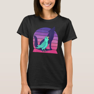 T-shirt Retro Parrot I Howling Wolf I hurle Turquoise