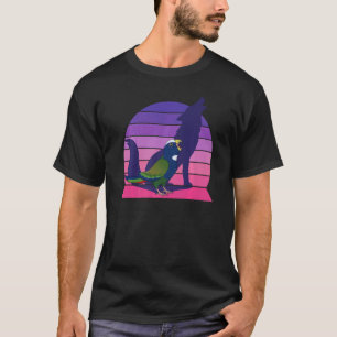 T-shirt Retro Parrot I Howling Wolf I hurle White capp