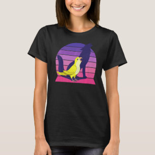 T-shirt Retro Parrot I Howling Wolf I hurle Yellow Mon