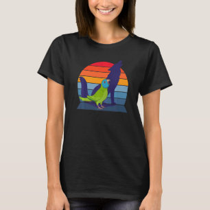 T-shirt Retro Parrot I Howling Wolf I hurler couronne bleu
