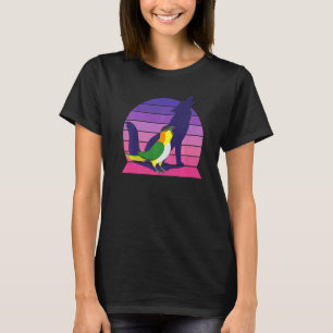 T-shirt Retro Parrot I Howling Wolf I hurler tête noire