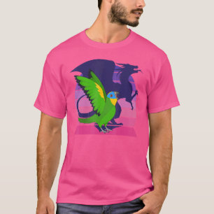 T-shirt Retro Parrot I Winged Dragon I Orange ailé Amazo