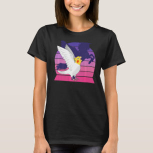 T-shirt Retro Parrot I Winging Unicorn I hurle Lutino C