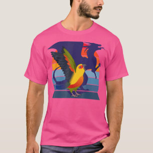 T-shirt Retro Parrot I WingwingDragon I hurle Jenday Co