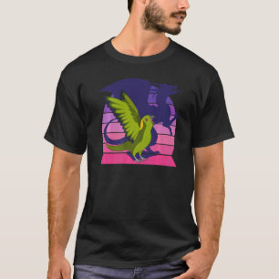T-shirt Retro Parrot I WingwingDragon I Jaune naped Amazon