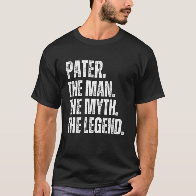 T-shirt Retro Pater the Man the Myth the Legend Pops Prese (Devant)