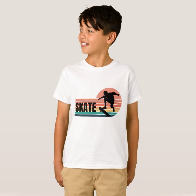 T-shirt Retro Patinage Vintage (Devant entier)