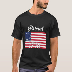T-shirt Retro Patriot 1776 Vintage Betsy Ross Drapeau Usa