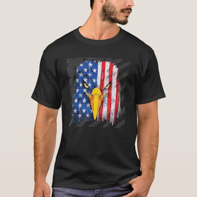 T-shirt Retro Patriotique USA I American Flag I Retro 4th  (Devant)