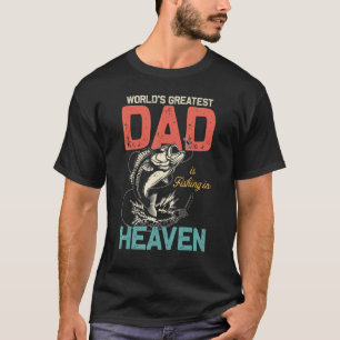 T-shirt Retro Pêche Papa Dans Heaven Fisher Fête des pères