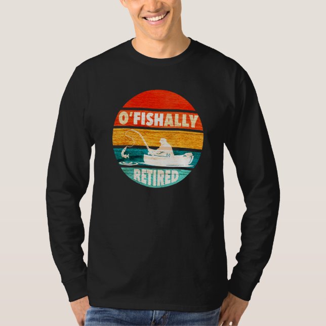 T-shirt Retro Pêche Retraite O-Fish-Ally Retraité (Devant)