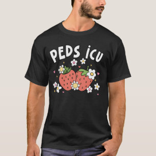 T-shirt Rétro PEDS USI Fleur de Fraisier Cardiaque Pédiatr