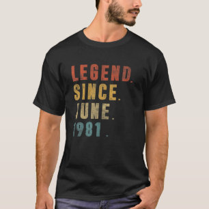 T-shirt Retro Perdu Juin 1981 40E Cadeau Anniversaire 40 Y