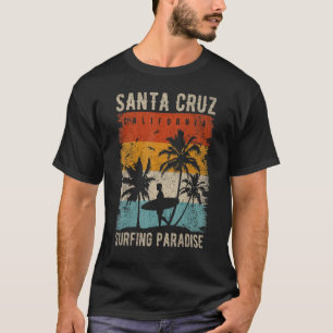 T-shirt Retro Père Noël Cruz Californie Surfing Père Noël 