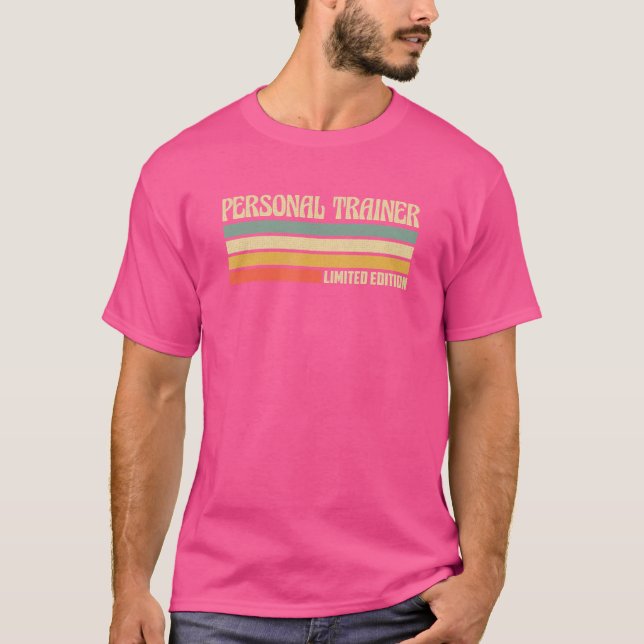 T-shirt Retro Personal Trainer Profession Titre du travail (Devant)