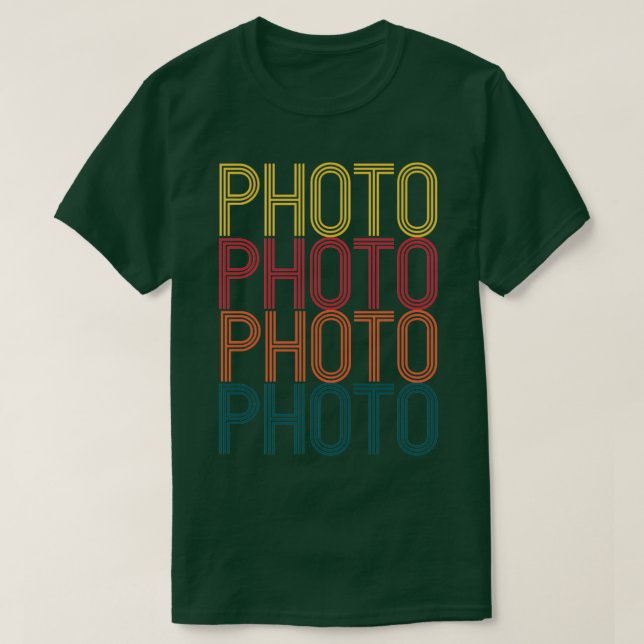 T-shirt Retro Photo Photographie Design pour Photographe V (Design devant)