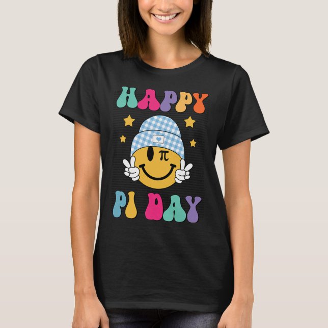 T-shirt Retro Pi Day 10000 Chiffres Pi Signe Math Enseigna (Devant)