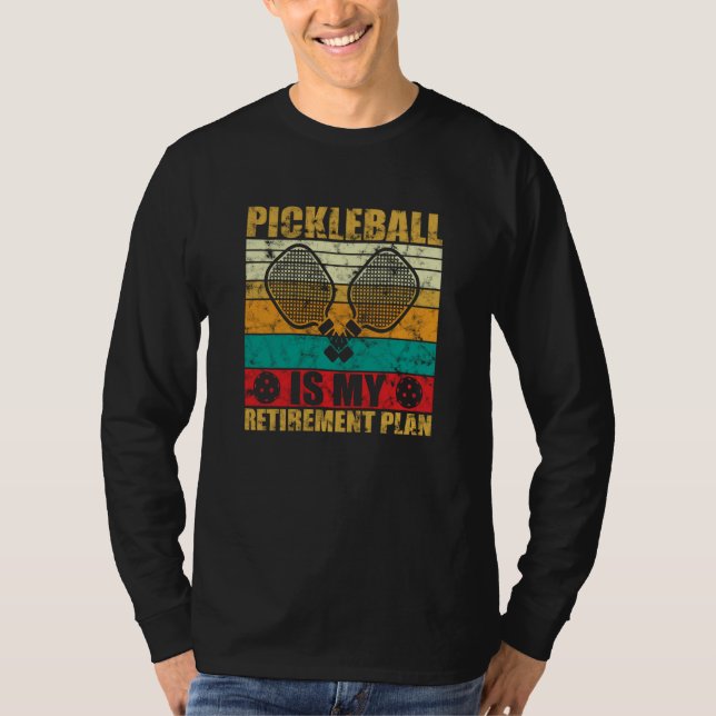 T-shirt Retro Pickleball Vintage Retirement Paddleball (Devant)
