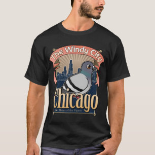 T-shirt Rétro pigeon de Chicago