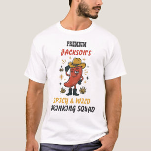 T-Shirt Rétro Piment Personnalisé pour Boire
