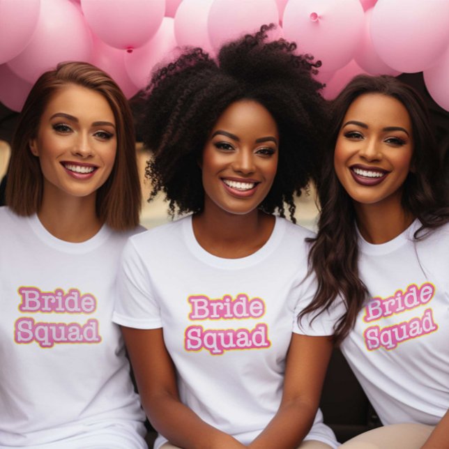 T-shirt Retro Pink Bride Squad (Créateur téléchargé)