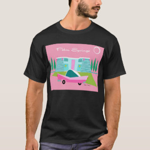 T-shirt Retro Pink Palm Springs