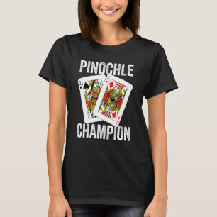 T-shirt Retro Pinochle Champion Card Joueur Joueur Jeu Cor