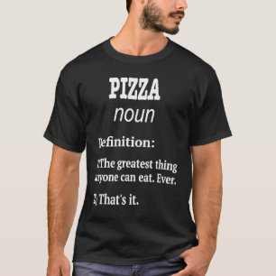 T-shirt Retro Pizza Design Pizza Fan Définition Fake