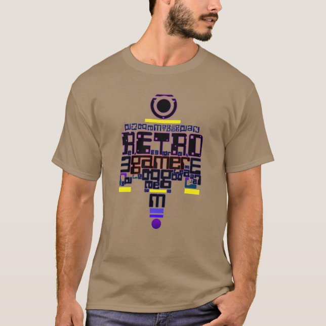 T-shirt Retro Player Streamer Arcade Colors (Devant)