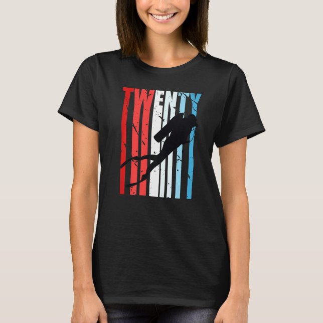 T-shirt Retro Plongée sous-marine 20e anniversaire Deep Se (Devant)