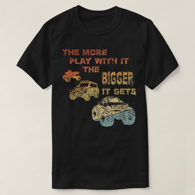 T-shirt Retro Plus Je Joue Avec Elle (Design devant)