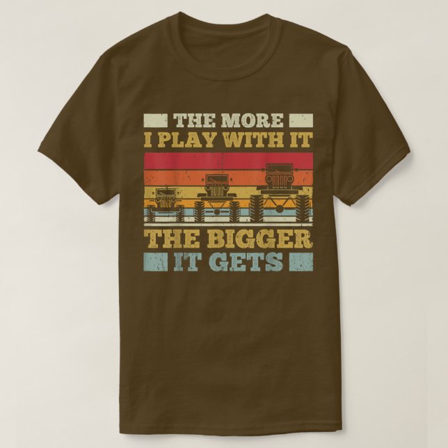 T-shirt Retro Plus Je Joue Avec Elle (Design devant)